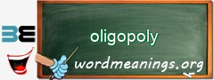 WordMeaning blackboard for oligopoly